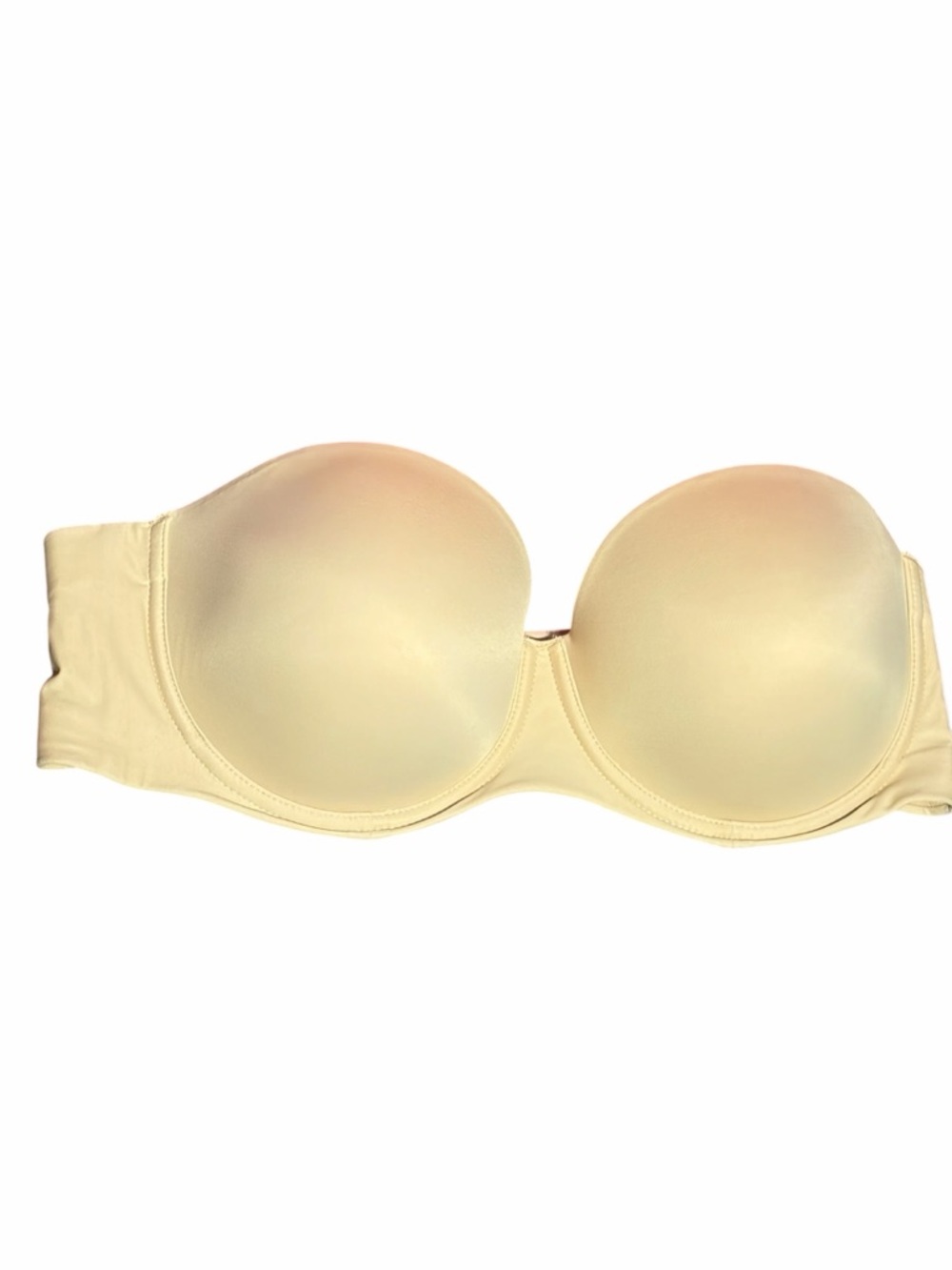 Auden Cream Strapless Push Up Bandeau Bra 40D Smooth Wireless Look